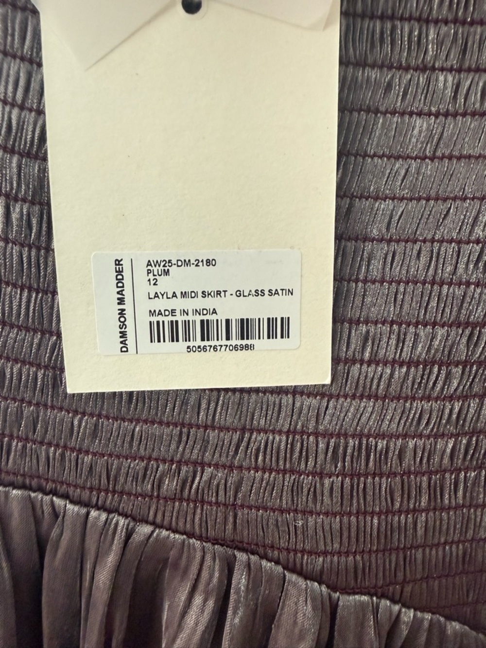 DAMSON MADDER Layla shirred midi skirt - Picture 2 of 8